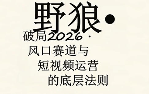 野狼团队·多平台实操运营课，覆盖AI口播、服装、好物、漫剪等热门玩法(更新4月)-冒泡网