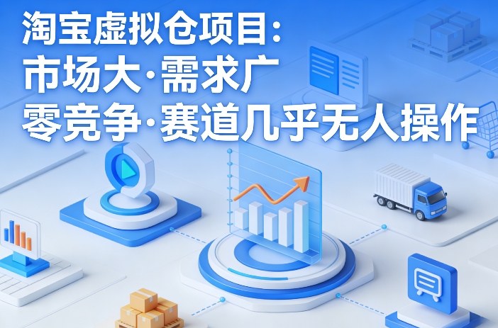 淘宝虚拟仓项目，市场大，需求广，零竞争，赛道几乎没人操作(更新0410)-冒泡网