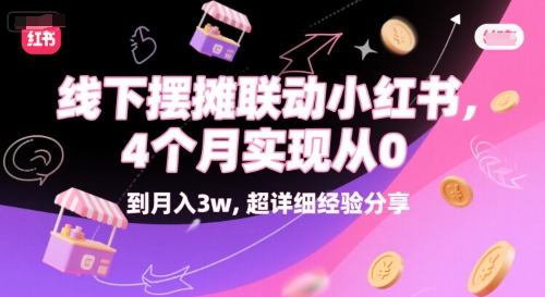 线下摆摊联动小红书，4 个月实现从 0 到月入3w，超详细经验分享-冒泡网