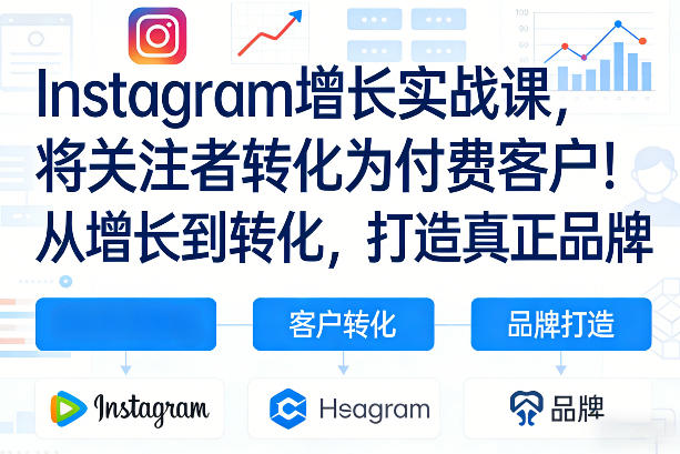 Instagram增长实战课，将关注者转化为付费客户！从增长到转化，打造真正品牌(双语字幕)-冒泡网