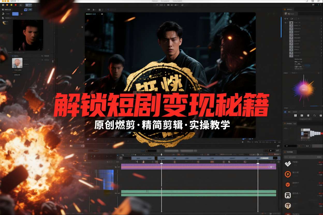 7fa8805f360416881c7573efb10e7c3c.jpeg 短剧拉新之原创燃剪精简剪辑实操课,解锁短剧变现秘籍