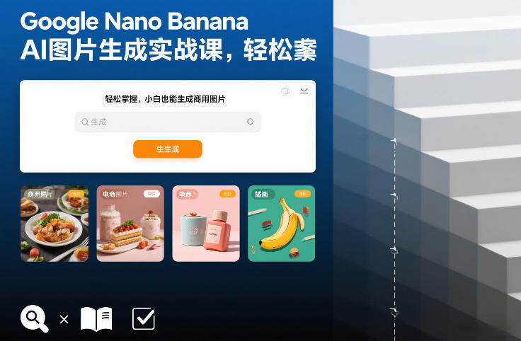 Google Nano Banana AI图片生成实战课，轻松掌握，小白也能生成商用图片-冒泡网