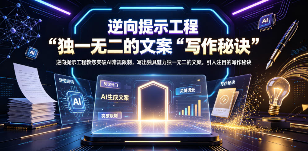 逆向提示工程教您突破AI常规限制，写出独具魅力独一无二的文案，引人注目的写作秘诀【原创双语字幕】-冒泡网