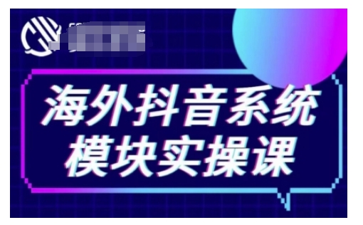 海外抖音Tiktok系统模块实操课，TK短视频带货，TK直播带货，TK小店端实操等-冒泡网