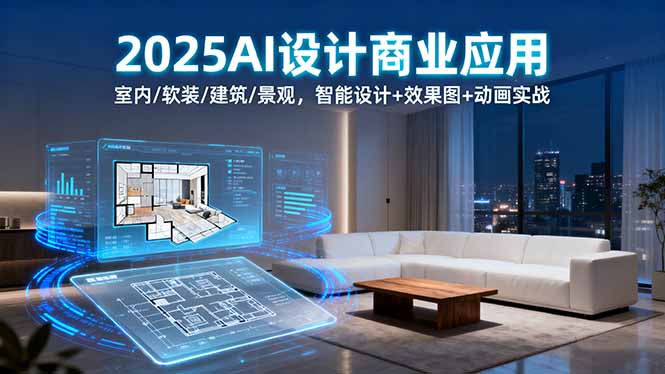 2025AI设计商业应用：室内/软装/建筑/景观，智能设计+效果图+动画实战-冒泡网