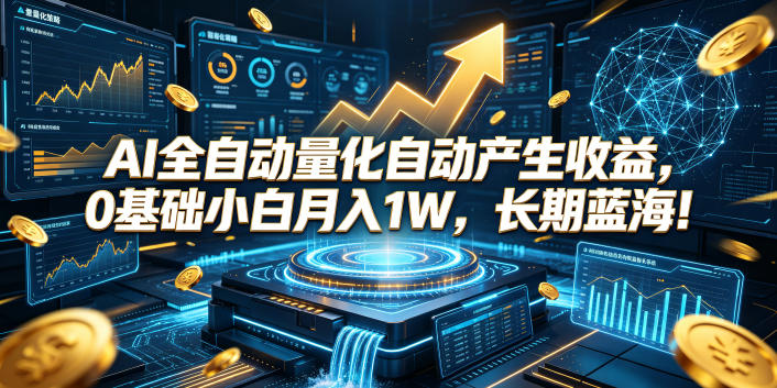 AI全自动量化自动产生收益,0基础小白月入1W,长期蓝海!【揭秘】-蜗牛学社