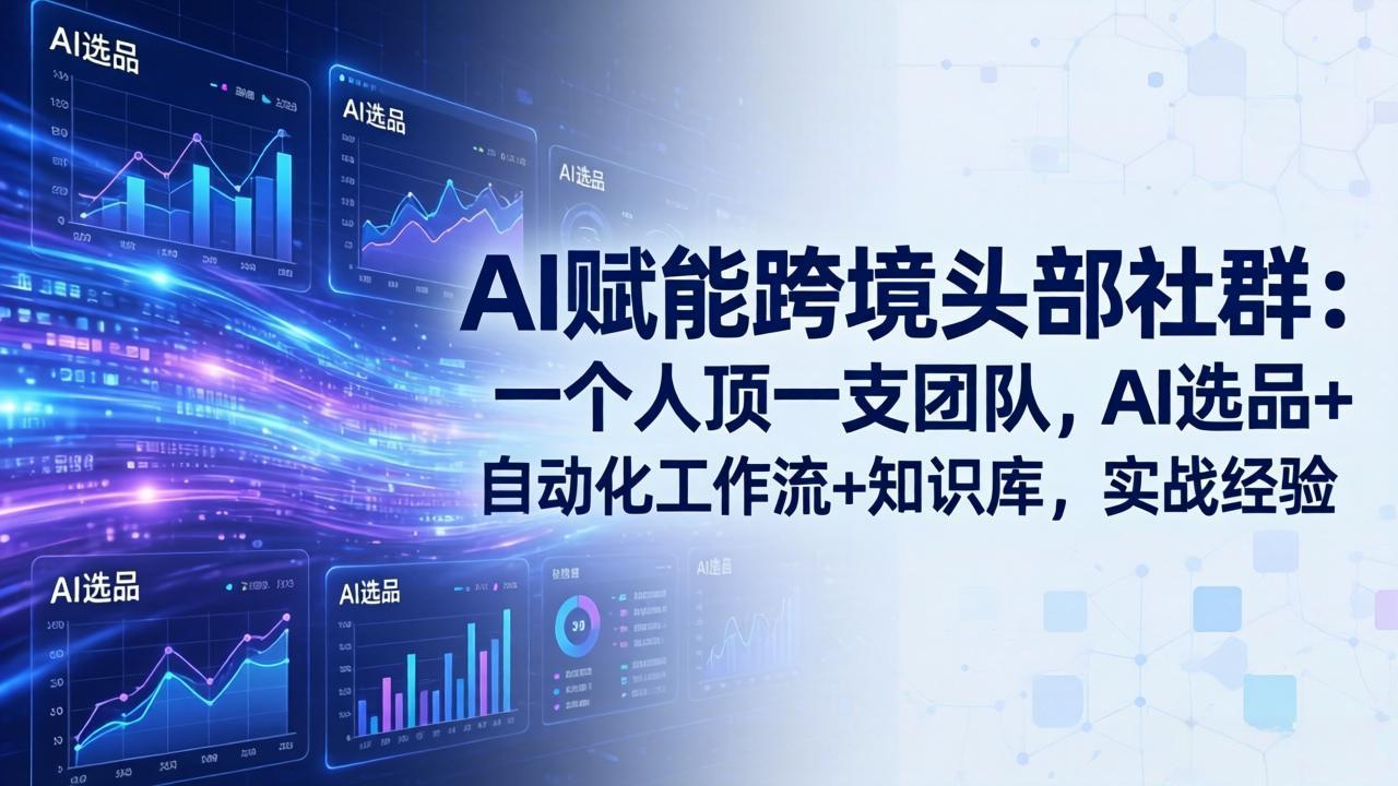 AI赋能跨境头部社群-更新5月：一个人顶一支团队，AI选品+自动化工作流+知识库，实战经验-冒泡网