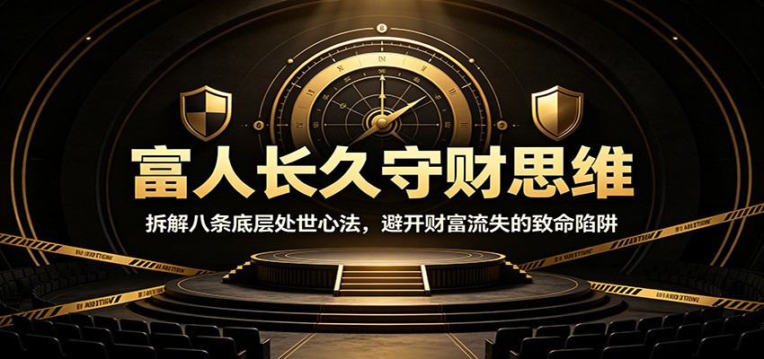 富人长久守财思维：拆解八条底层处世心法，避开财富流失的致命陷阱-冒泡网