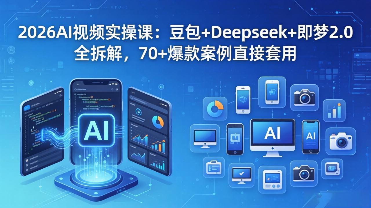 2026AI视频实操课：豆包+Deepseek+即梦2.0全拆解，70+爆款案例直接套用-蜗牛学社
