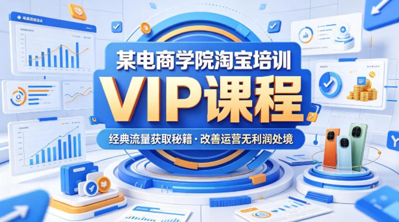 某电商学院淘宝培训VIP课程，各种经典有用的流量获取秘籍，改善运营产品没利润的处境(2026年5月)-冒泡网