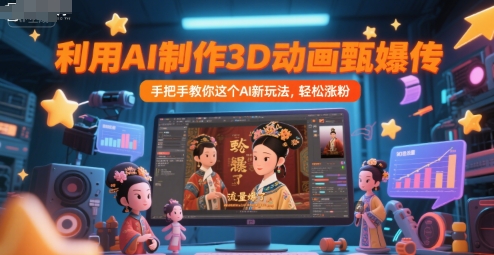 利用AI制作3D动画甄嬛传，流量爆了，手把手教你这个AI新玩法，轻松涨粉-冒泡网