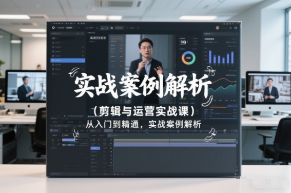 剪辑与运营实战课，从入门到精通，实战案例解析(更新2026)-冒泡网