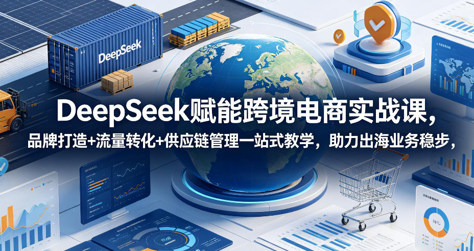9479ba9d92bcb58153a76e1eadb6abb8.jpeg DeepSeek赋能跨境电商实战课,品牌打造+流量转化+供应链管理一站式教学,助力出海业务稳步发展
