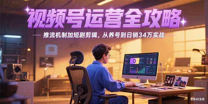 95a5929f081174d12bb367567debcb55.jpeg 2025视频号运营全攻略,推流机制加短剧剪辑,从养号到日销34万实战