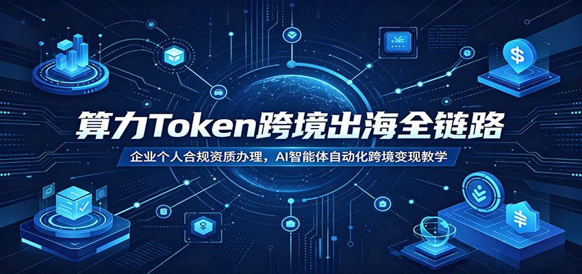 算力Token跨境出海全链路：企业个人合规资质办理，AI智能体自动化跨境变现教学-冒泡网