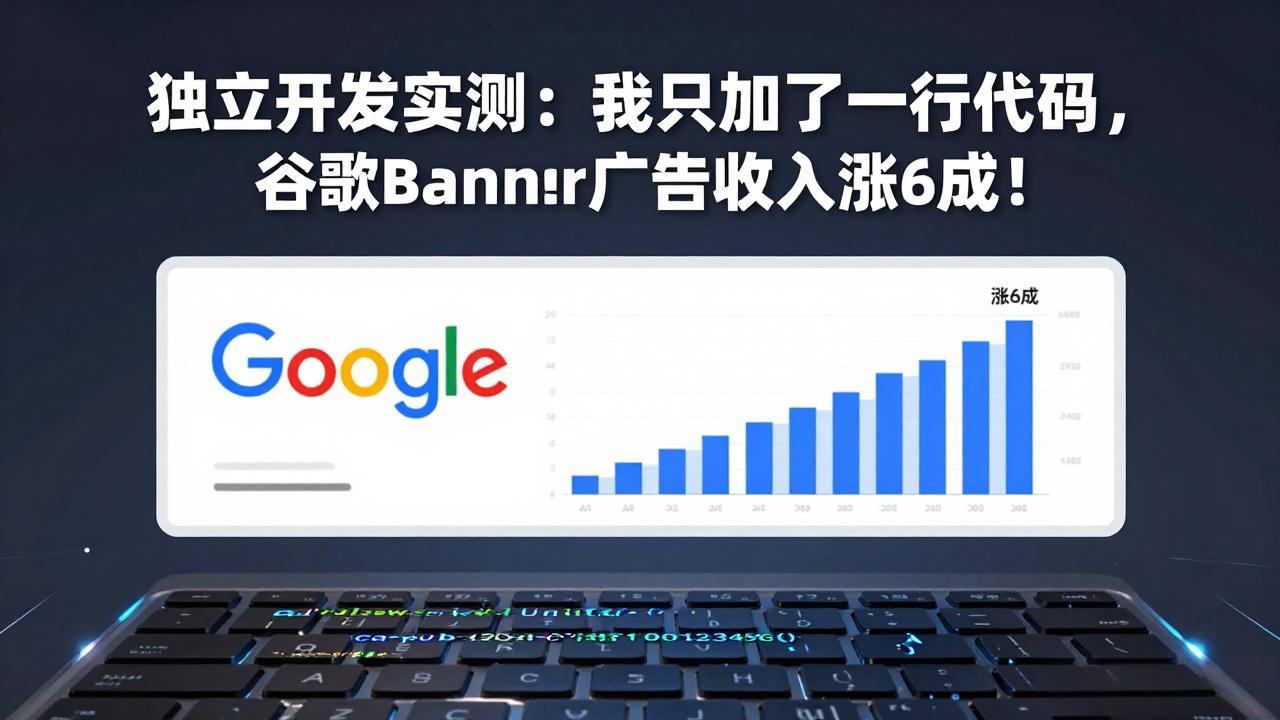 付费文章：独立开发实测：我只加了一行代码，谷歌Banner广告收入涨6成！-冒泡网