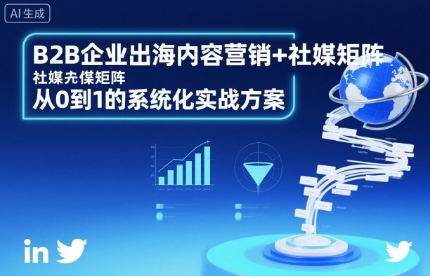 B2B企业出海内容营销+社媒矩阵，从0到1的系统化实战方案-冒泡网
