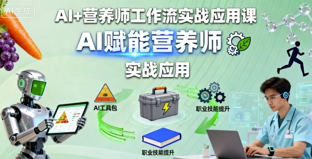 AI+营养师工作流实战应用课，AI赋能营养师-冒泡网