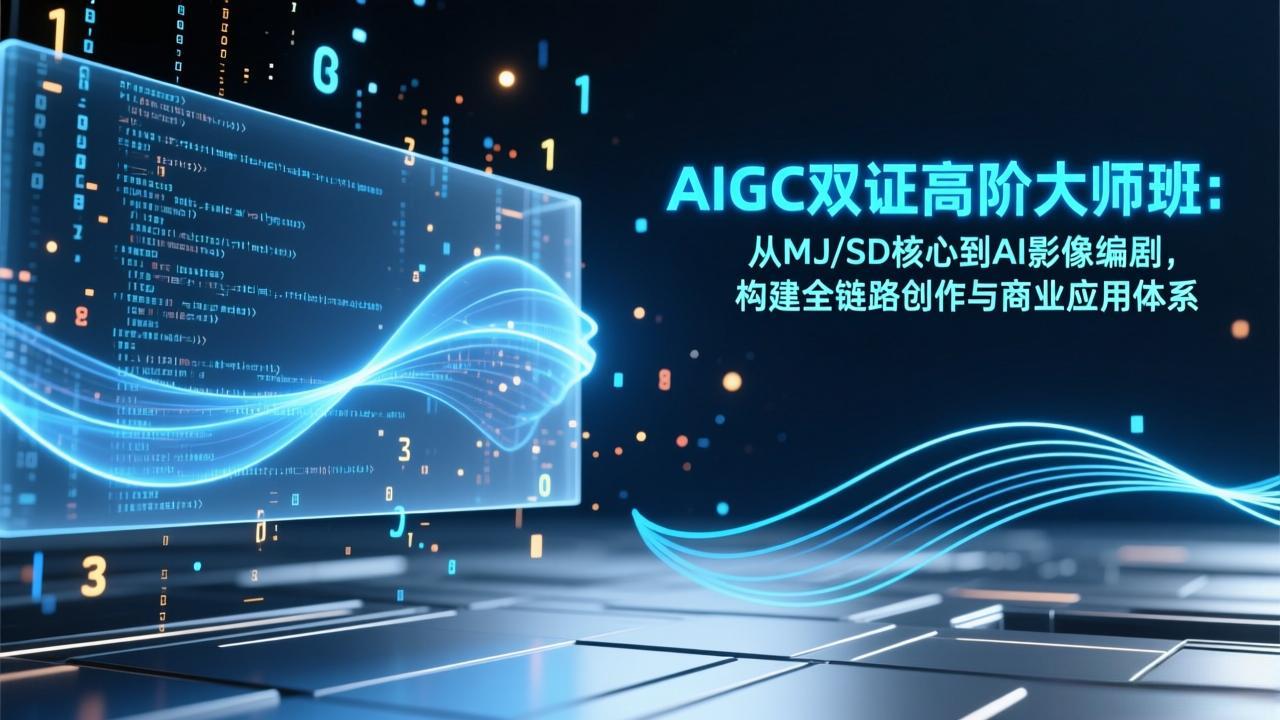 AIGC双证高阶大师班：从MJ/SD核心到AI影像编剧，构建全链路创作与商业应用体系-冒泡网