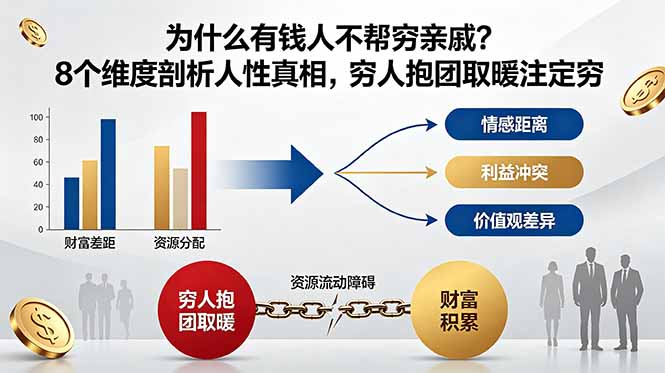 付费文章：为什么有钱人不帮穷亲戚？8个维度剖析人性真相，穷人抱团取暖注定穷-冒泡网