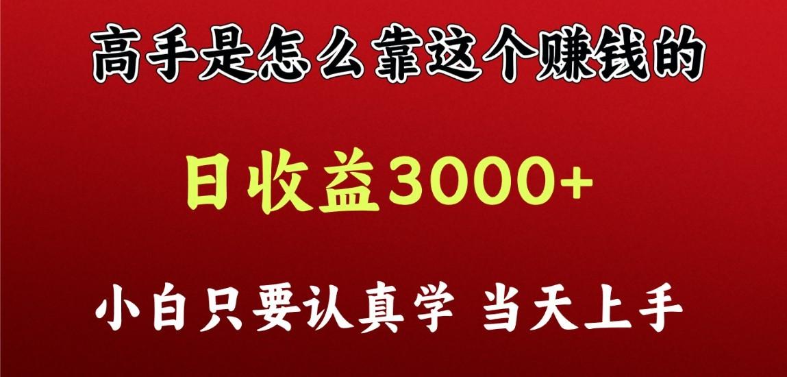 看高手是怎么赚钱的，一天收益至少3000+以上，小白当天上手-冒泡网