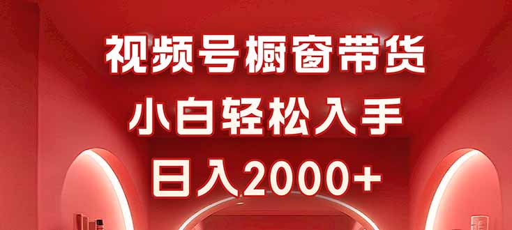 视频号橱窗带货，小白轻松入手，日入2000+-冒泡网