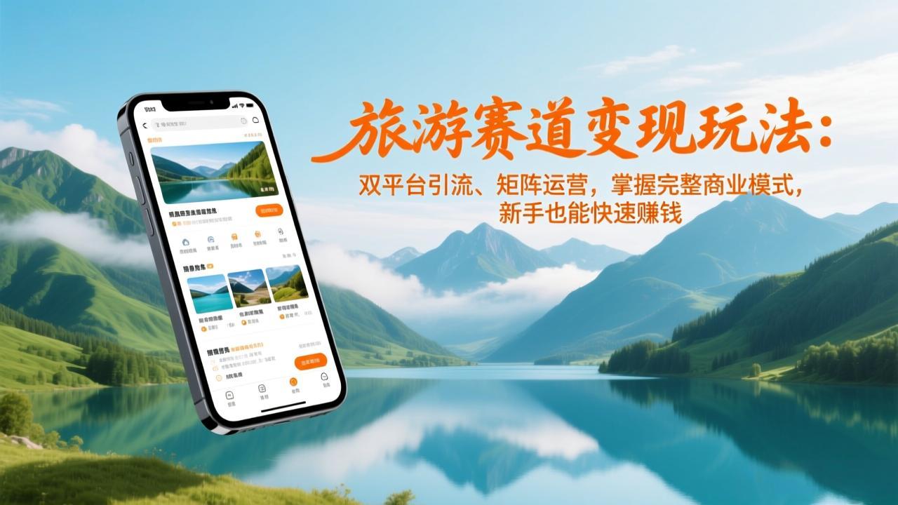 旅游赛道变现玩法：双平台引流、矩阵运营，掌握完整商业模式，新手也能快速赚钱-冒泡网