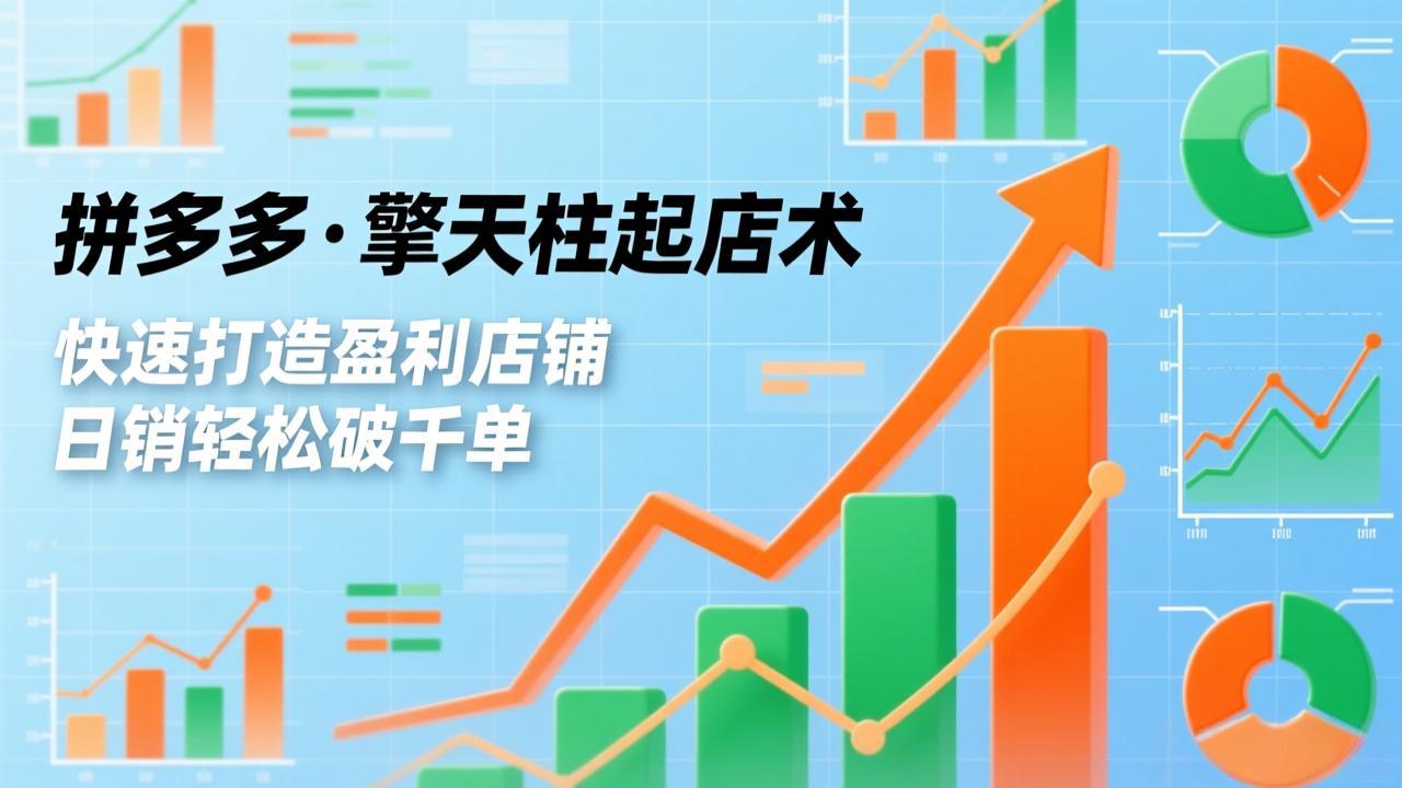 拼多多·擎天柱起店术，爆流布局、利润起飞、不断流，快速打造盈利店铺，日销破千单(更新-冒泡网