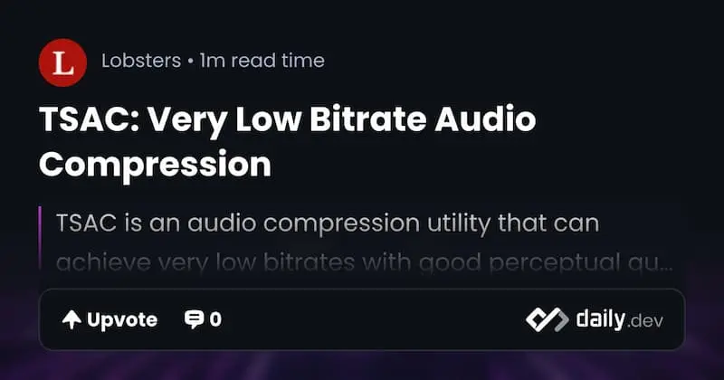 TSAC ｜音频压缩-冒泡网