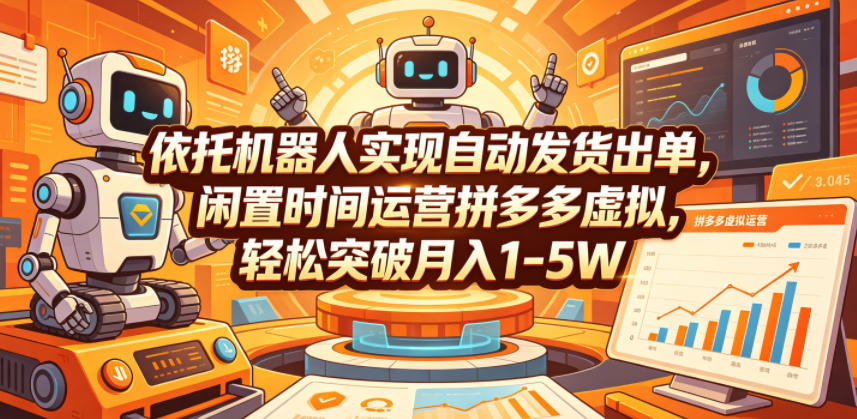 a8bcc73db003fef41e93105c75f7d6f2.jpeg 依托机器人实现自动发货出单,闲置时间运营拼多多虚拟,轻松突破月入1-5W【揭秘】