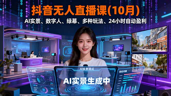抖音无人直播课(10月-冒泡网