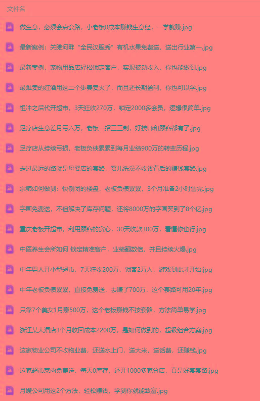 (9607期)真实有效391套商业模式，年入几十到几百万案例解析(电子书+视频+图文)