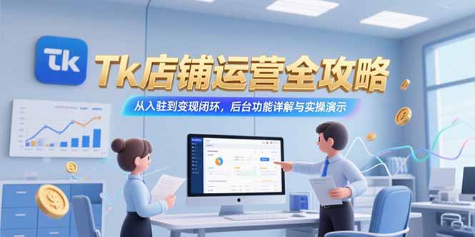 Tk店铺运营全攻略，从入驻到变现闭环，后台功能详解与实操演示-冒泡网