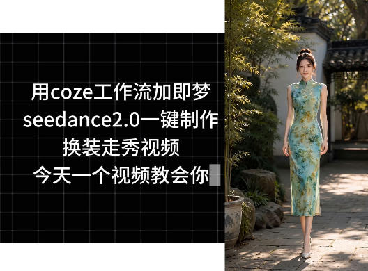 用coze工作流加即梦seedance2.0一键制作换装走秀视频，今天一个视频教会你-冒泡网