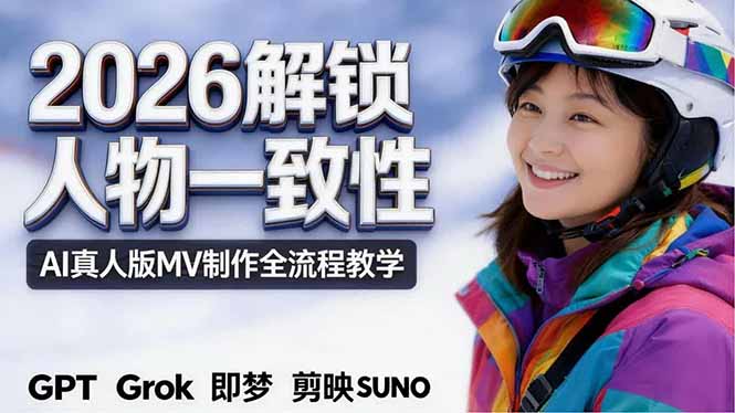 2026独创解锁人物一致性：AI真人版MV制作，不讲空话，不拼概念，全流程实操-冒泡网