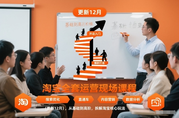 淘宝全套运营现场课程(更新26年1月)，从基础到高阶，拆解淘宝核心玩法-冒泡网