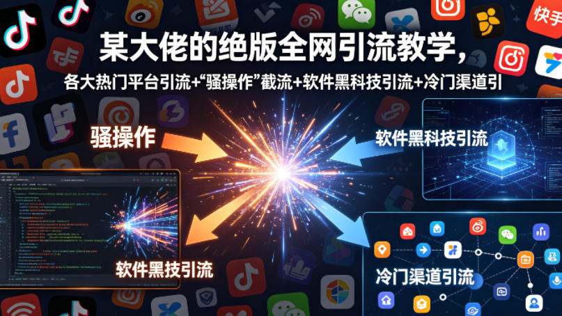 某大佬的绝版全网引流教学，各大热门平台引流+-冒泡网