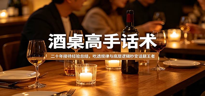酒桌高手话术：二十年接待经验总结，吃透规律与底层逻辑秒变话题王者-冒泡网