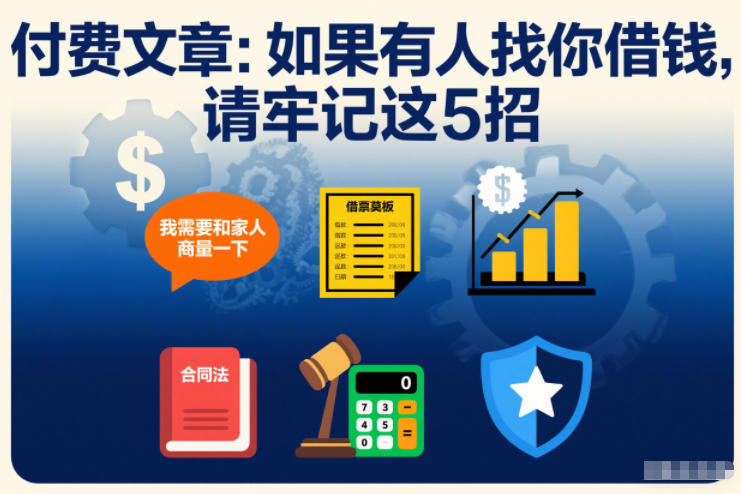 付费文章：如果有人找你借钱，请牢记这5招-冒泡网