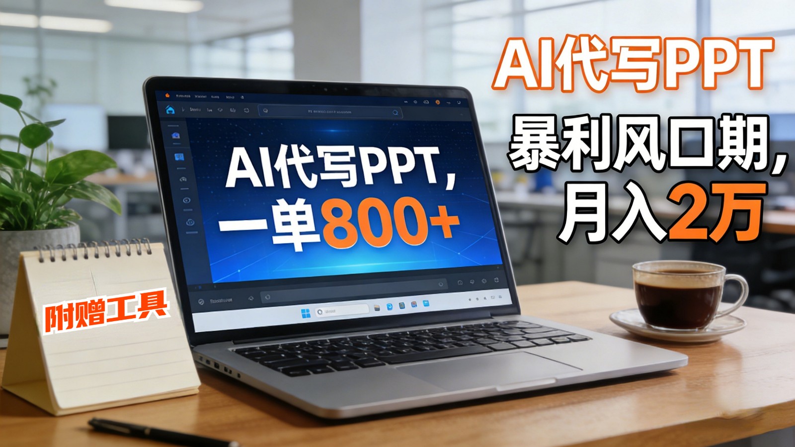 AI 代写做 PPT！一单狂赚 800+，风口期月入 2 万(工具 + 提示词直接送)-冒泡网