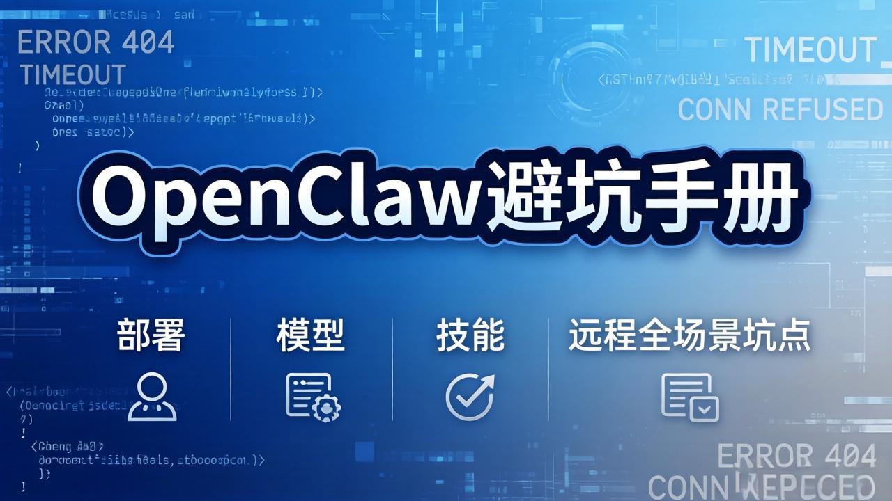 OpenClaw避坑手册：部署+模型+技能+远程全场景坑点，一次性给你说全，少走弯路-冒泡网