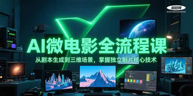 AI微电影全流程课，从剧本生成到三维场景，掌握独立制片核心技术-冒泡网