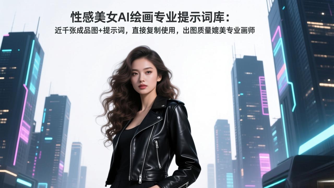 性感美女AI绘画专业提示词库：近千张成品图+提示词，直接复制使用，出图质量媲美专业画师-冒泡网