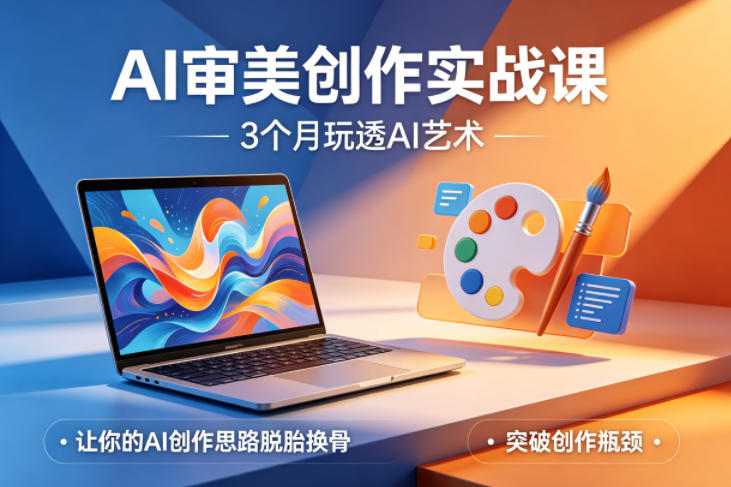 AI审美创作实战课，3个月玩透AI艺术，让你的AI创作思路脱胎换骨，突破创作瓶颈(更新0617)-冒泡网