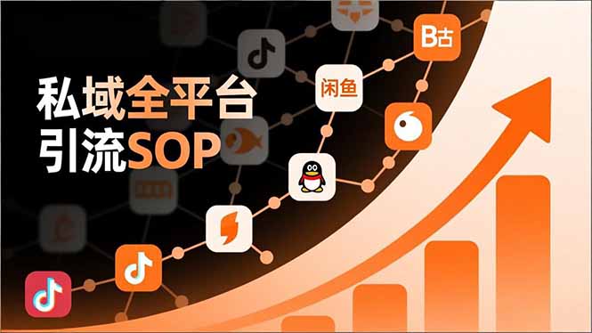 私域全平台引流SOP，抖音/快手/小红书/微信/QQ/B站/闲鱼等，技术合集，高效转化公域流量-冒泡网
