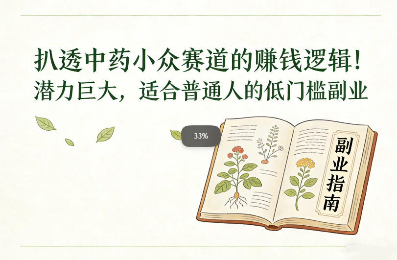 c7bd2fe847a281809a87a9d1d8611b52.jpeg 扒透中药小众赛道的賺米逻辑,潜力巨大,适合普通人的低门槛副业