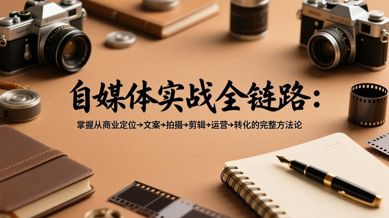 自媒体实战全链路：掌握从商业定位→文案→拍摄→剪辑→运营→转化的完整方法论-冒泡网