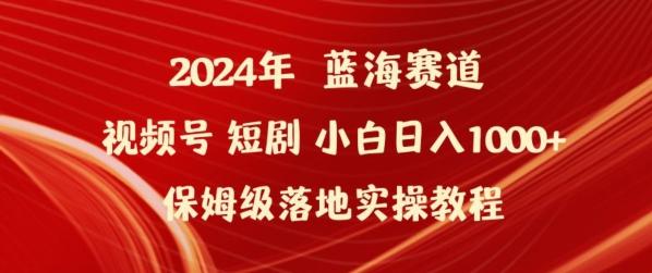 2024年视频号短剧新玩法小白日入1000+保姆级落地实操教程【揭秘】-冒泡网