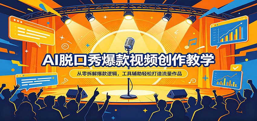 AI脱口秀爆款视频创作教学：从零拆解爆款逻辑，工具辅助轻松打造流量作品-冒泡网