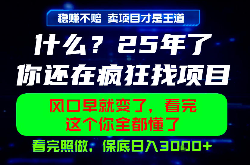 d1edf129c1ad353bcdbc2e24581a656e.jpeg 26年,请不要疯狂的找项目做了!卖项目才是真的稳賺不赔,看完照做,保底日入1k+【揭秘】